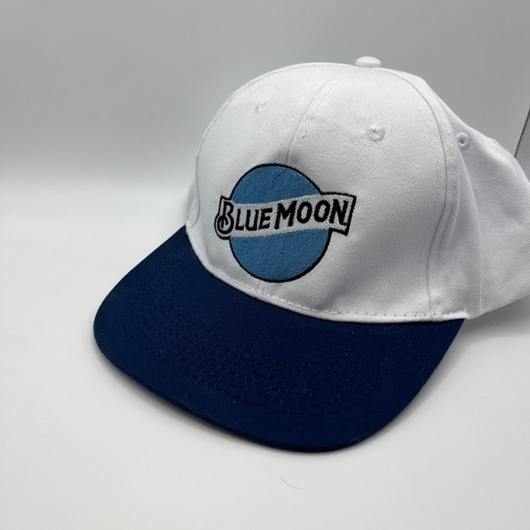 Vintage Blue Moon Snapback Hat Adjustable Cap. Vintage Brim. Blue Moon Brewing - Picture 2 of 6